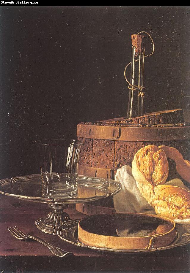 Melendez, Luis Eugenio Still-Life with a Box of Sweets and Bread Twists